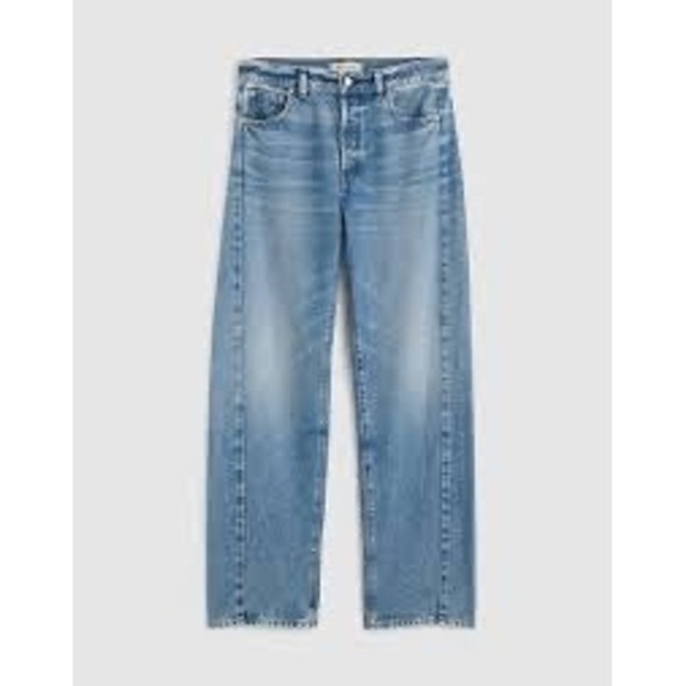 Madewell Pieced Barrel-Leg Jeans Medium Wash High Rise Denim 27